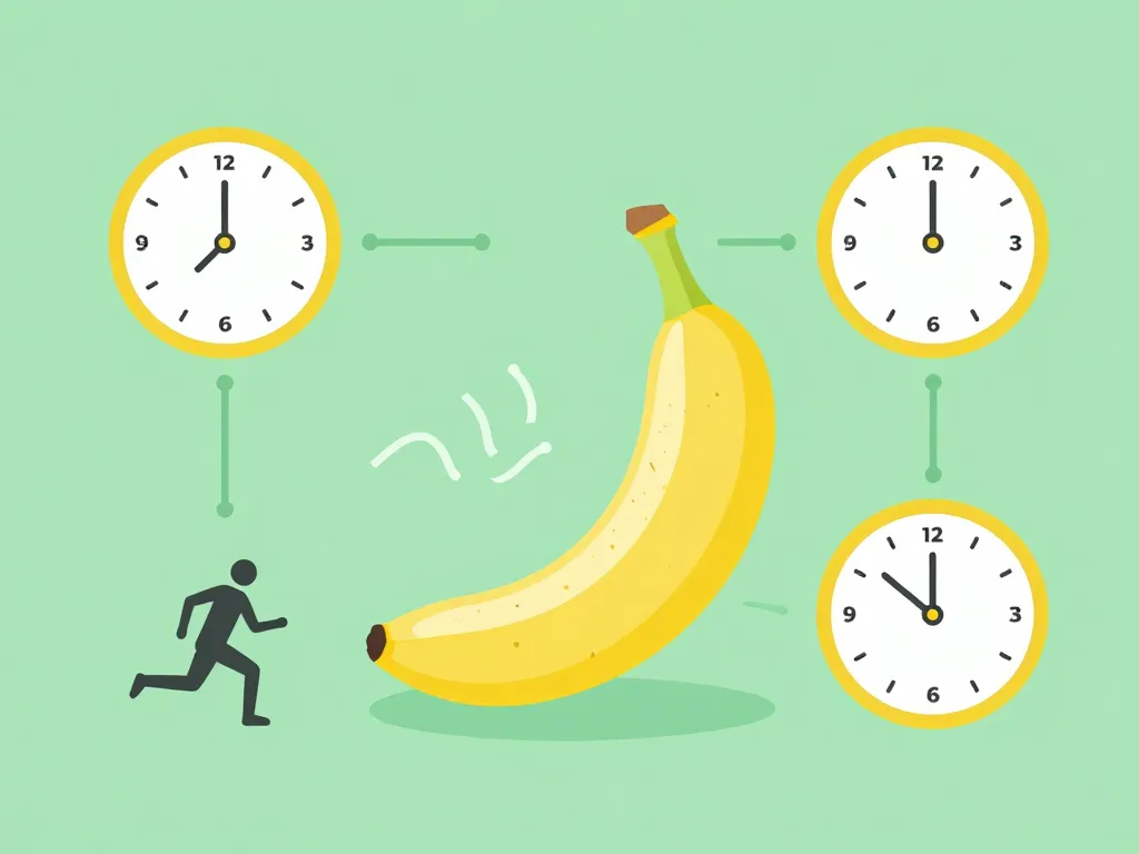 Schéma timing banane pour musculation avant et après entraînement
