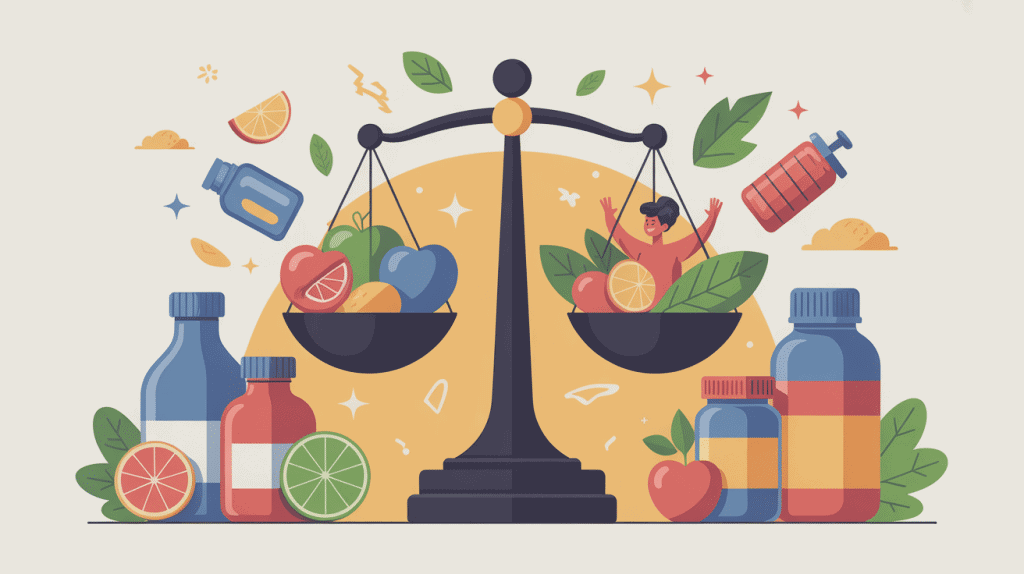 complement alimentaire prendre du poids illustration vecteur