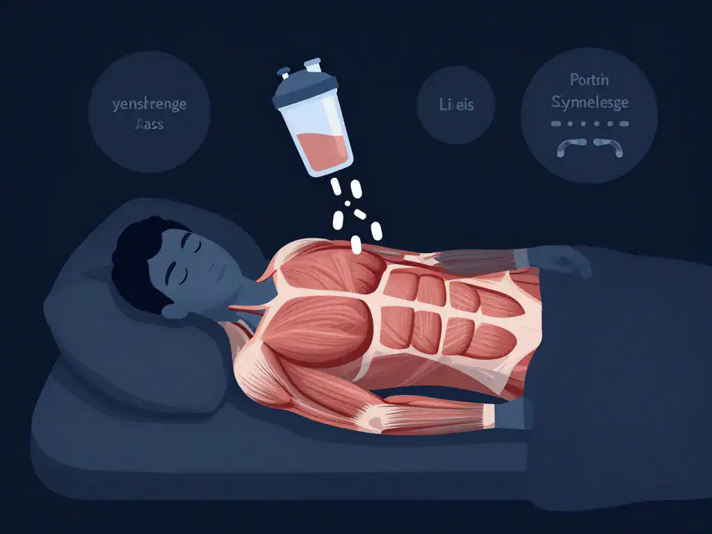 whey avant de dormir récupération musculaire nuit
