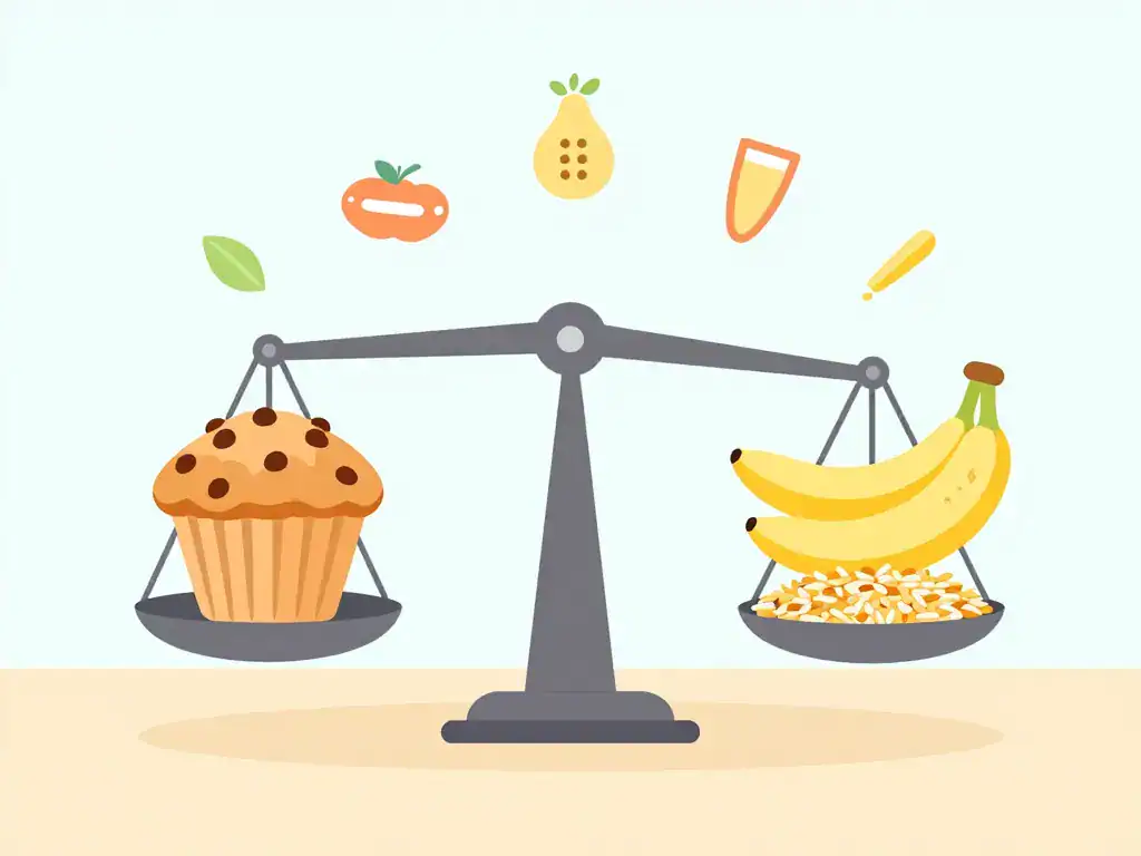 recette muffin banane chocolat healthy balance ingrédients nutritionnels