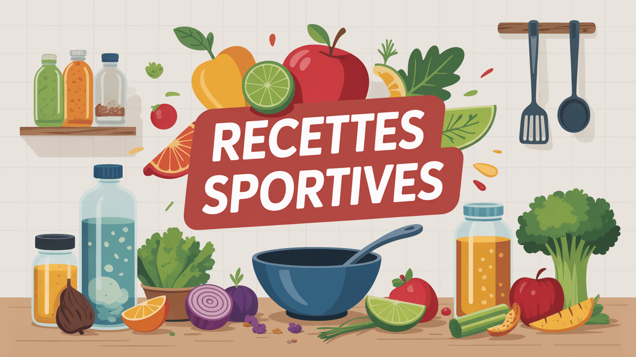 Illustration recette sportif cuisine moderne