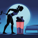 whey avant de dormir silhouette shaker nuit