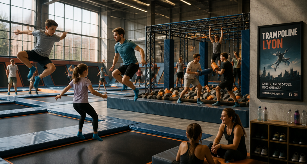 Trampoline park à Lyon : 1500 m² de saut, 3,4/5 de note moyenne et les clés pour bien choisir