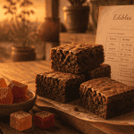 edibles thc gummies brownie sirop sur table
