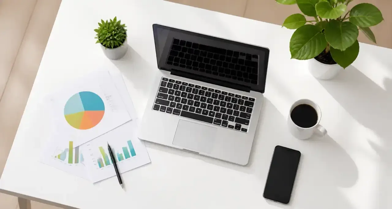 Bureau moderne dédié à la stratégie marketing digital