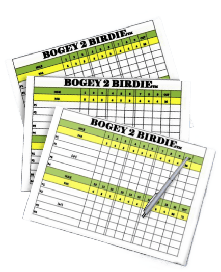 Bogey 2 Birdie scorecards