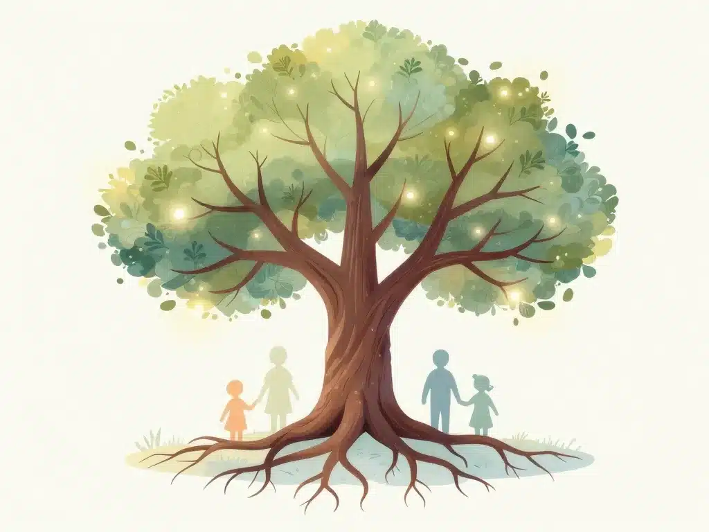 arbre de naissance symbolique et famille