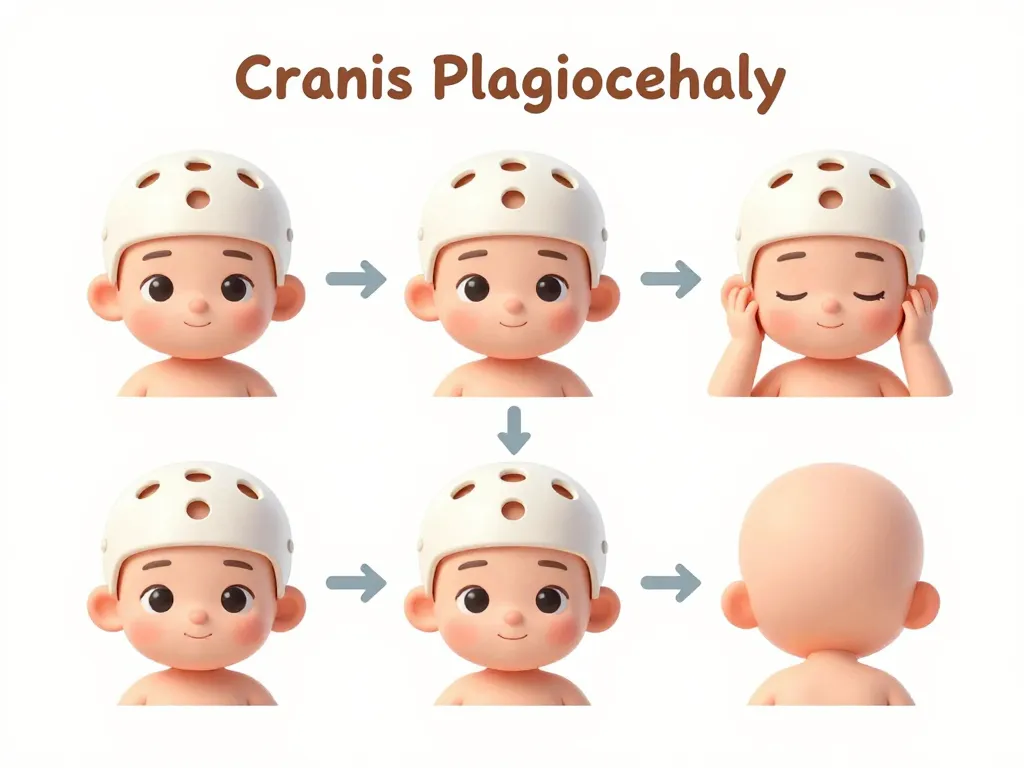 casque plagiocéphalie avant après étapes processus traitement