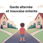 garde alternée mauvaise entente entre parents enfant deux maisons