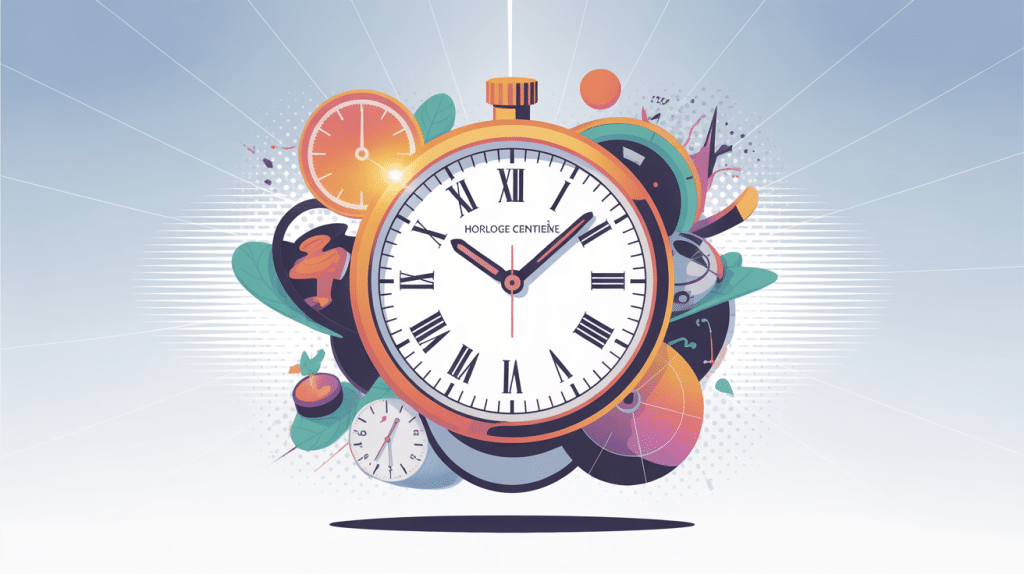 illustration horloge centieme technologie usages