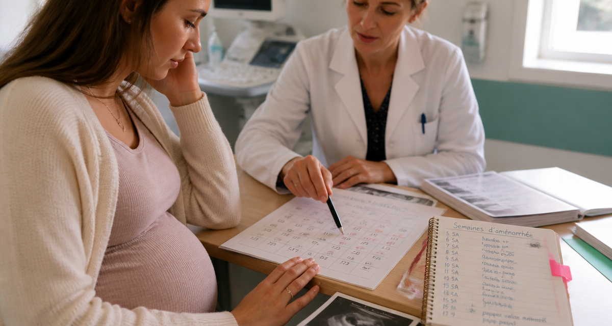 calculer les semaine aménorrhée femme enceinte calendrier