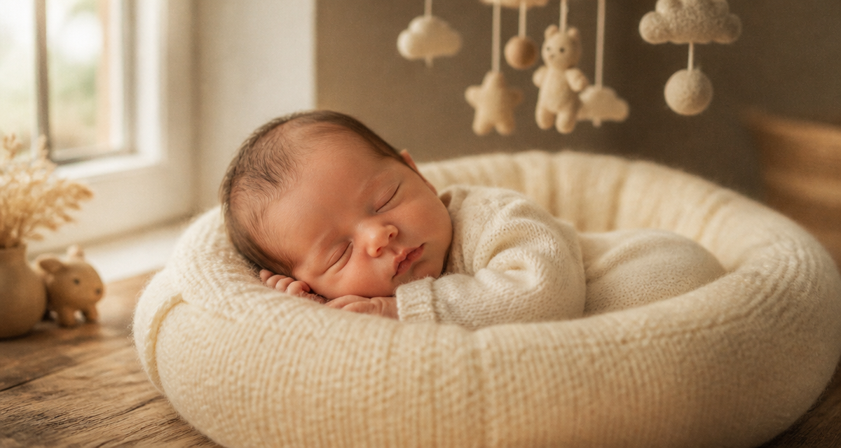 cocon bebe nouveau-ne endormi laine merinos
