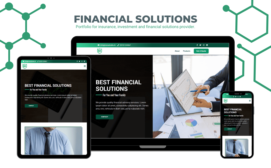 Optimized financial advisory website for Bryan Aritcheta showcasing expert financial solutions for insurance, investment, and financial planning.