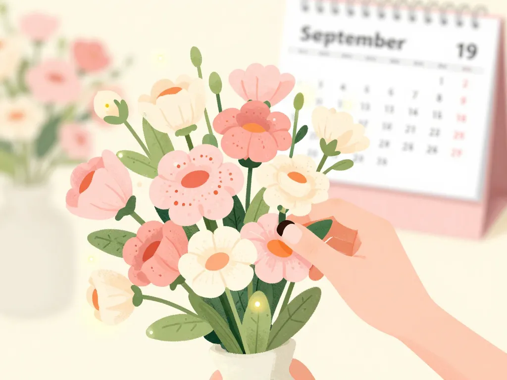 bonne fete emilie fleurs main choisit bouquet pastel