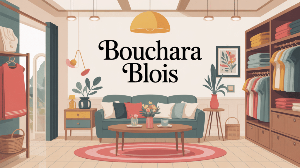 Illustration magasin bouchara blois ambiance maison élégante