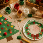 bricolage de noël pour petit de 2 ans table créative