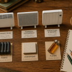 Comparateur radiateur électrique miniatures sur bureau