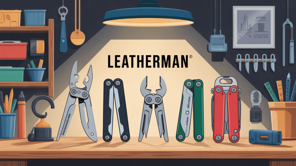illustration leatherman outils multifonctions en atelier moderne