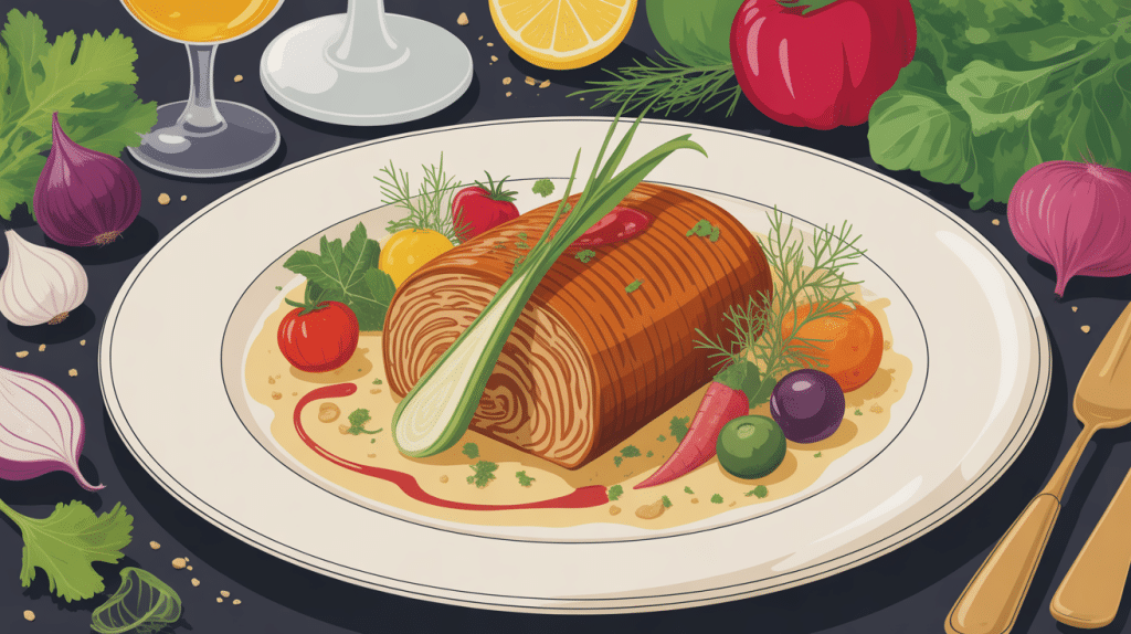 quel légumes avec une poularde au vin jaune et légumes de saison en sauce