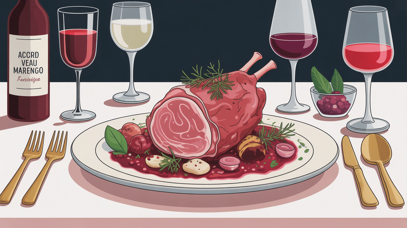 Quel vin avec du veau Marengo choisir, plat traditionnel avec vins rouge blanc rosé