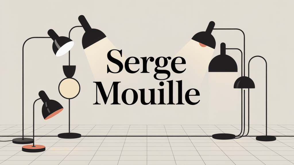 illustration Serge Mouille luminaires iconiques