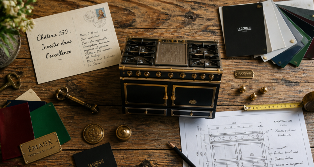 la cornue château 150 prix vue flat lay piano