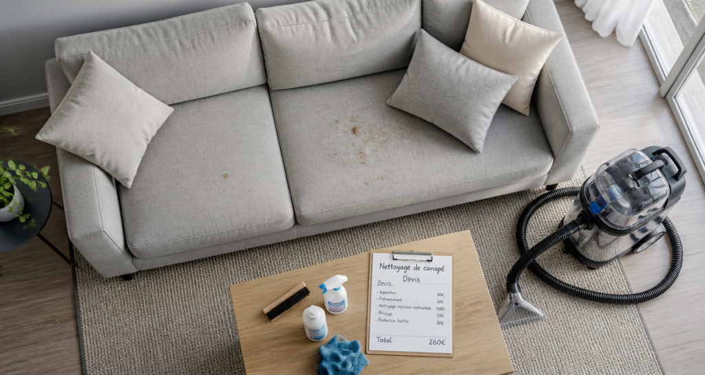 nettoyage canape prix devis et materiel