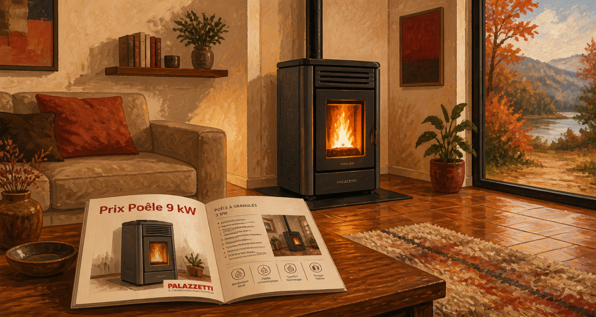 poêle à granulés palazzetti 9kw prix dans salon cosy