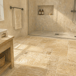 travertin salle de bain inconvénients douche et sol