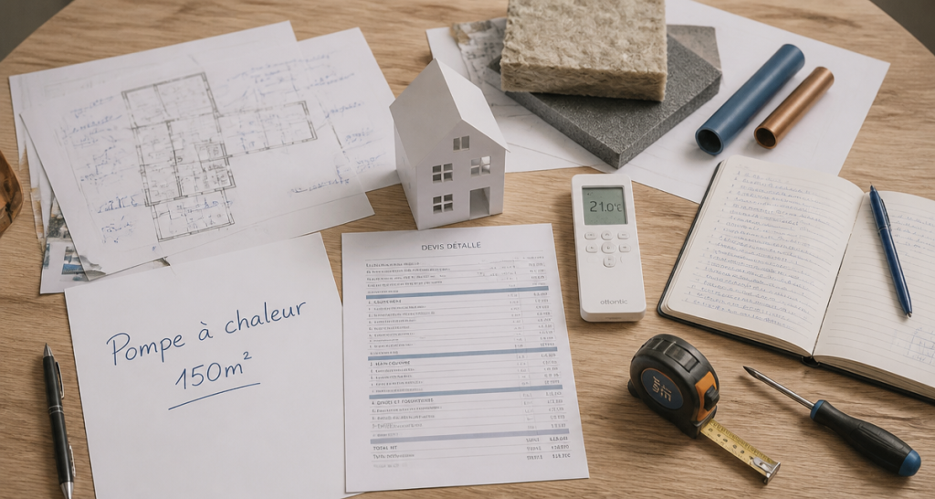 prix pompe à chaleur maison 150m2 plans devis