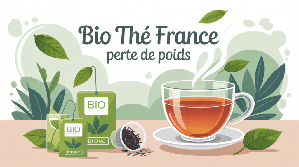 bio the france perte de poids illustration tasse the bio feuilles nature