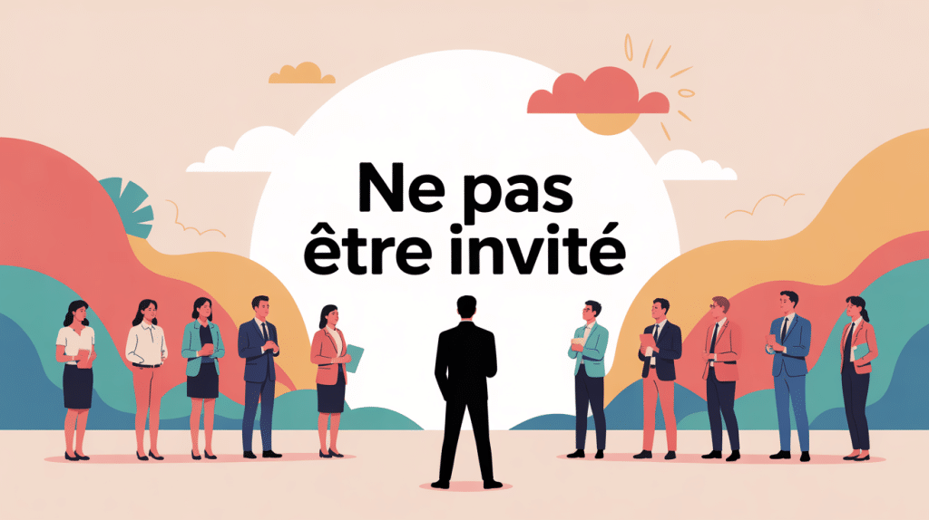 comment réagir quand on est pas invité image douleur sociale