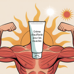 illustration creme chauffante pour les muscles ambiance chaleur