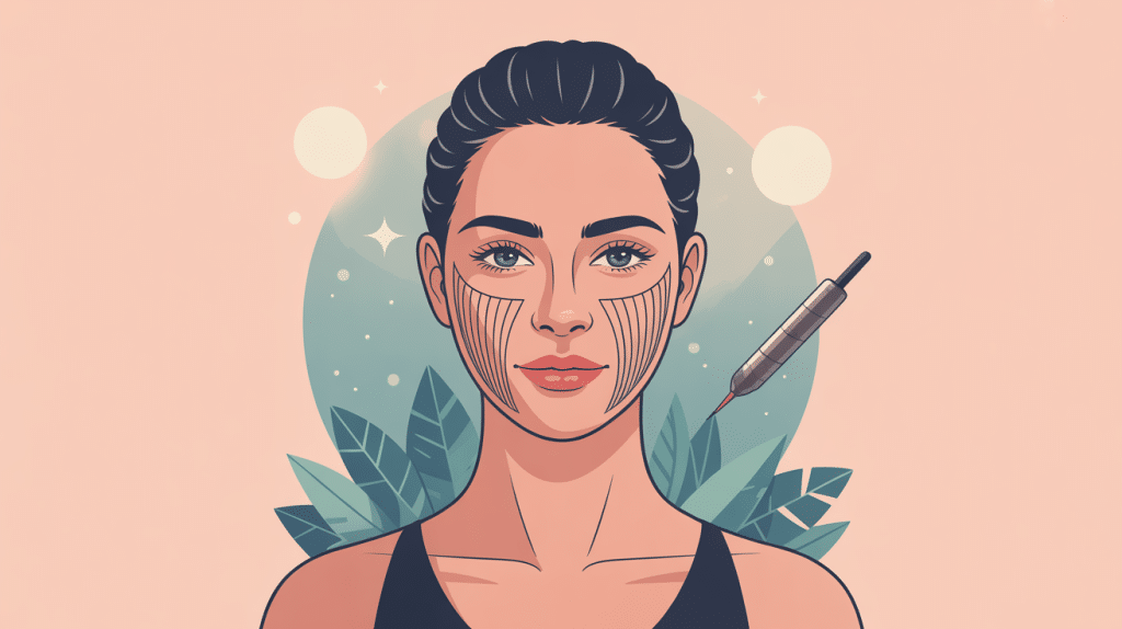 électrolyse visage avant / après en illustration, méthode épilation définitive