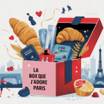 la box que j adore paris dessin stylisé coffret et symboles de Paris
