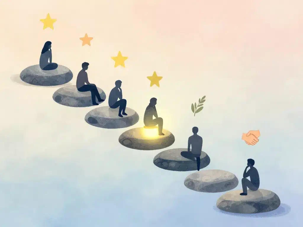 diagramme visuel étapes liste valeurs personnelles