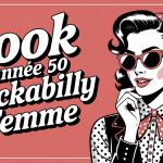 look année 50 rockabilly femme femme robe à pois rétro accessoires vintage