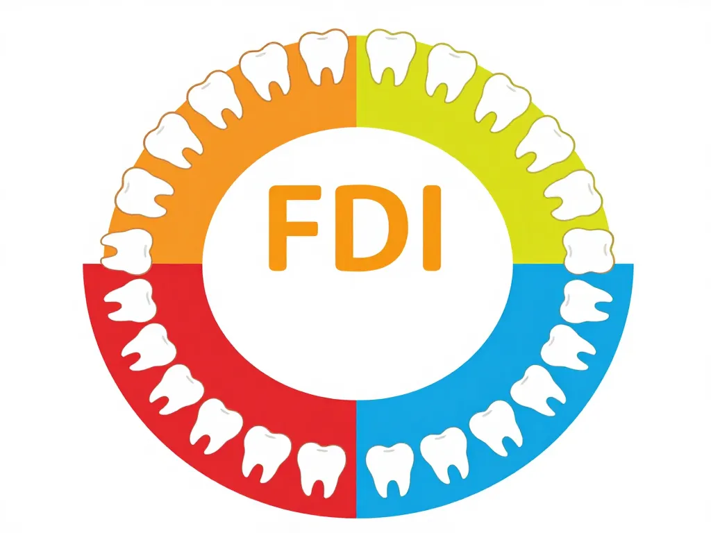 illustration système FDI numérotation des dents