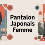 silhouettes avec pantalon japonais femme minimaliste et streetwear