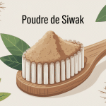 illustration poudre de siwak et brosse à dents soin naturel