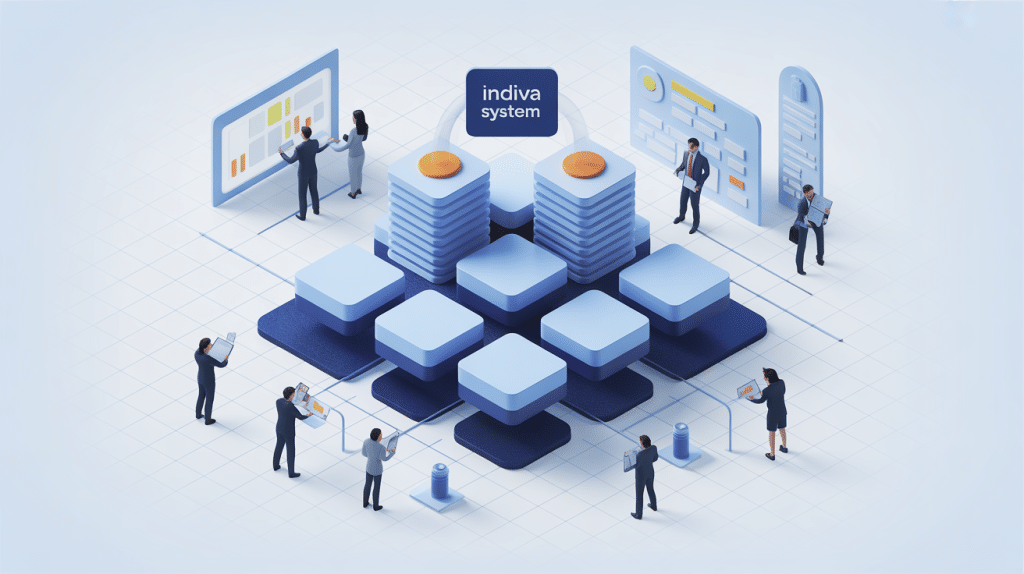 Illustration transformation numérique entreprise indiva system