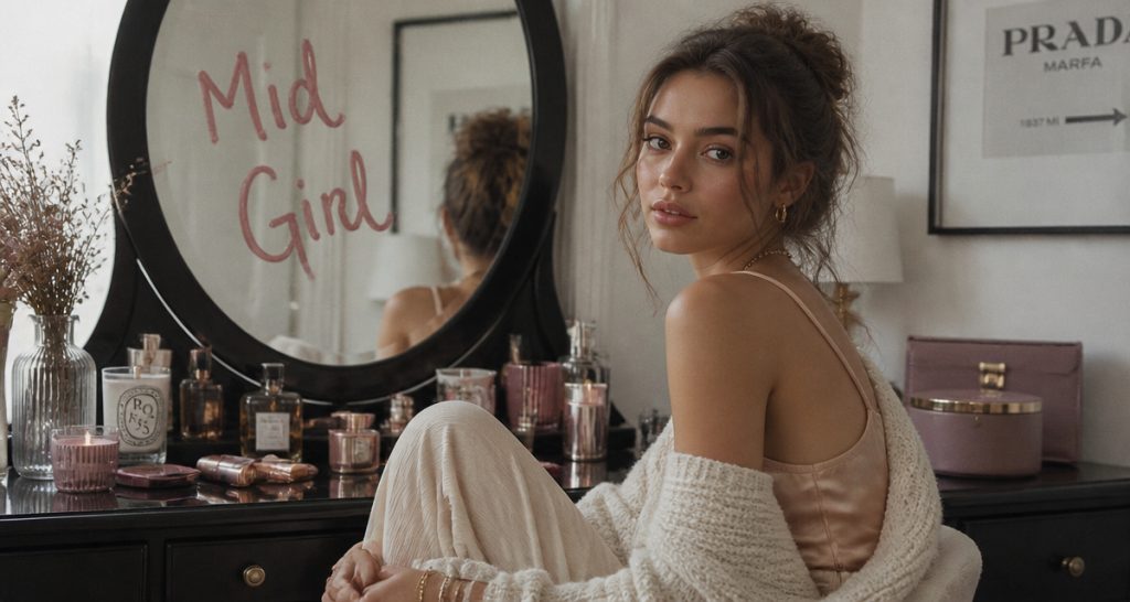 phénomène mid girl jeune femme miroir