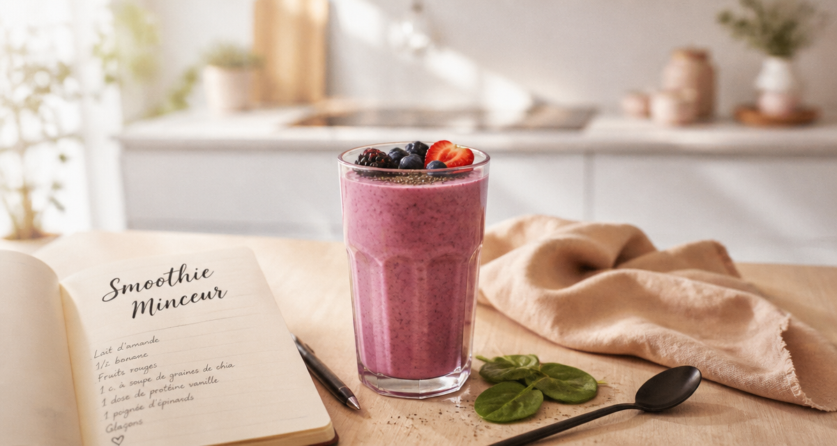 smoothie proteine pour maigrir avec baies et chia
