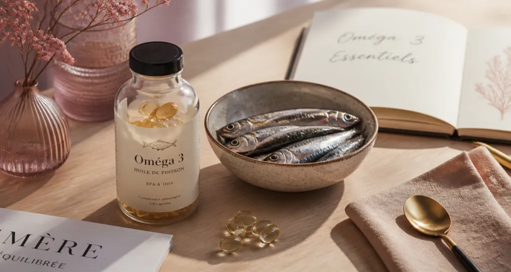 huile de poisson omega 3 capsules sardines