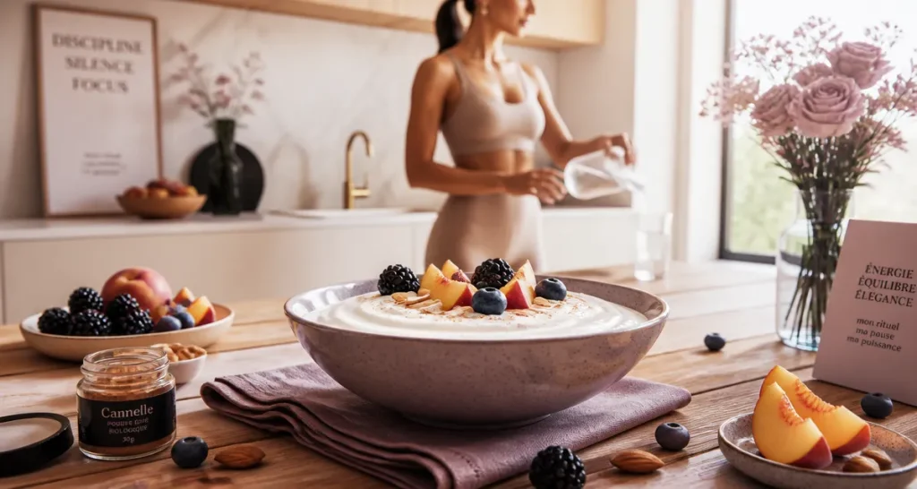 regime au fromage blanc bol fruits