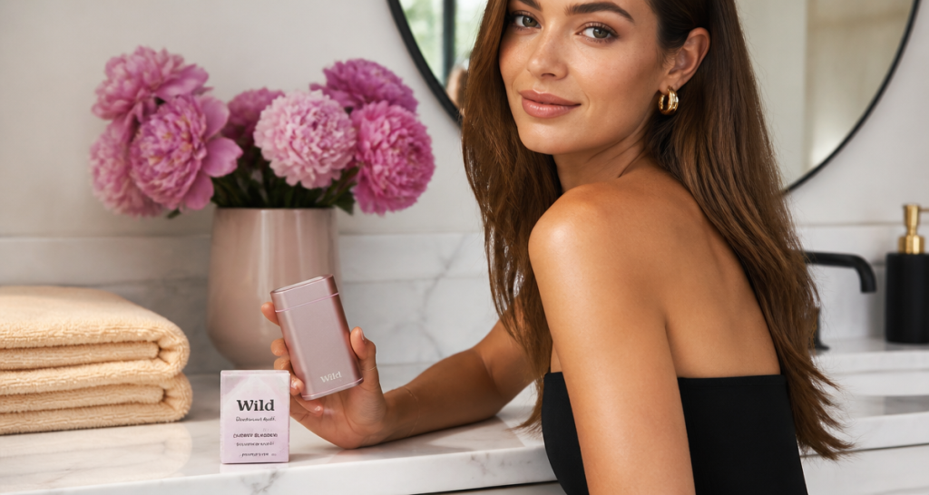 wild déodorant avis femme élégante salle de bain