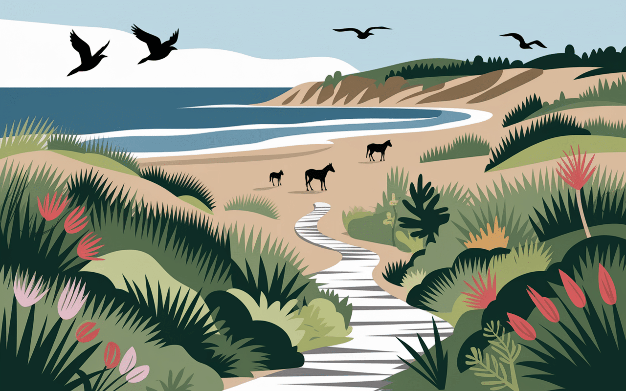 chemin nature plage de l'ostriconi corse dunes rivière