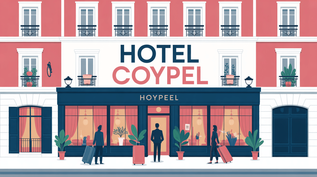 façade moderne de hotel coypel paris