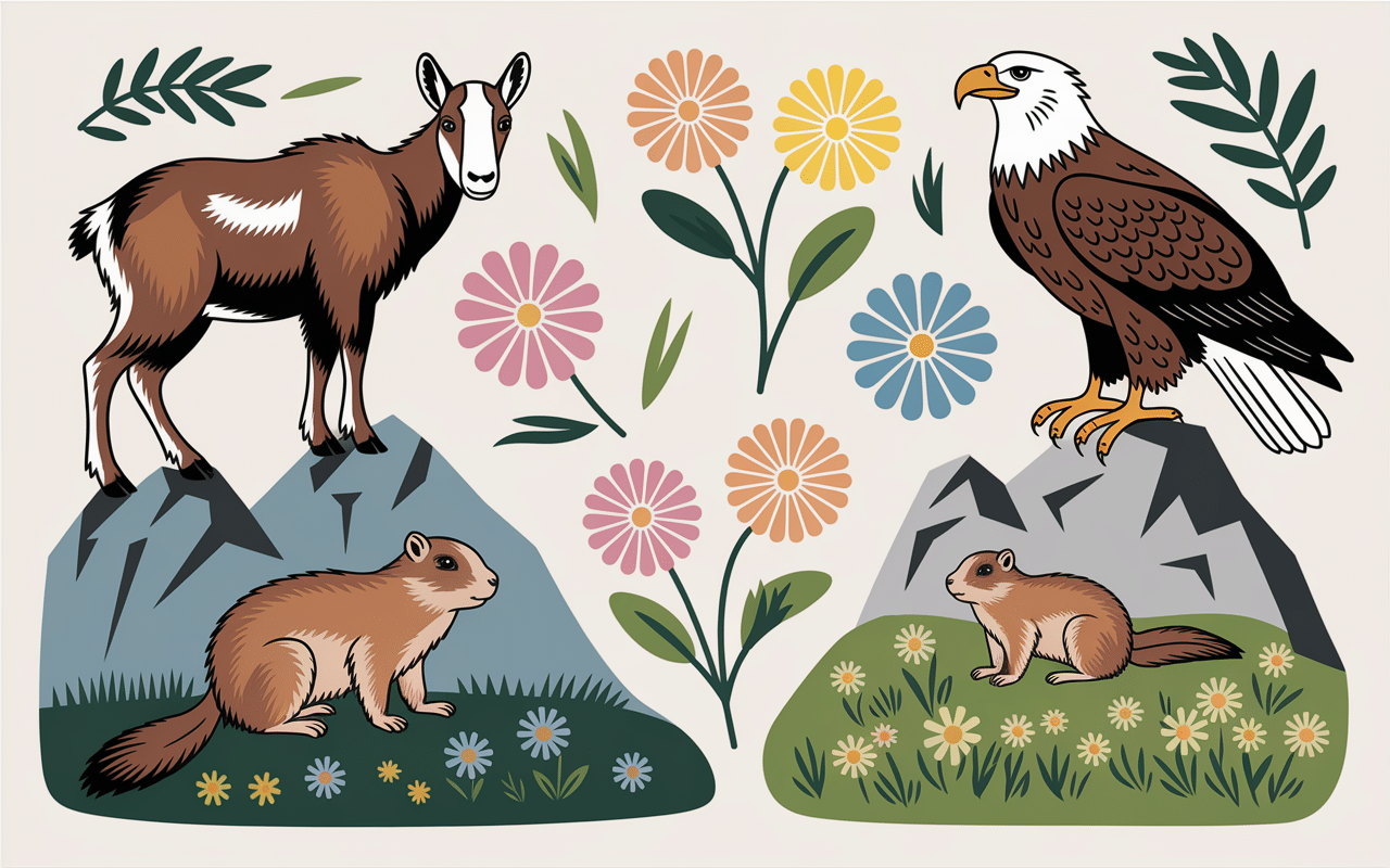 Animaux et flore au lac de l'Orceyrette