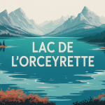 Lac de l'Orceyrette vue artistique montagne